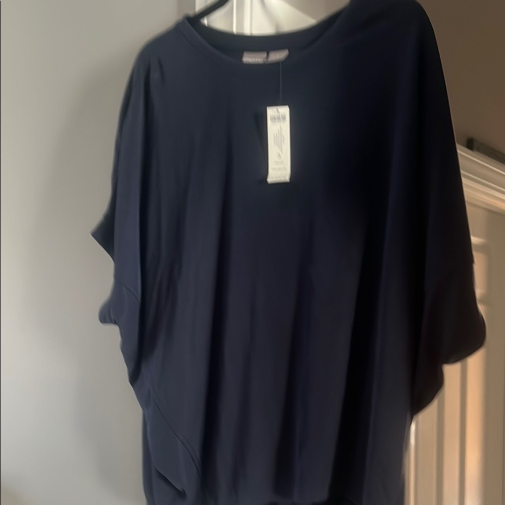 Elegant Navy Blue Women's Top